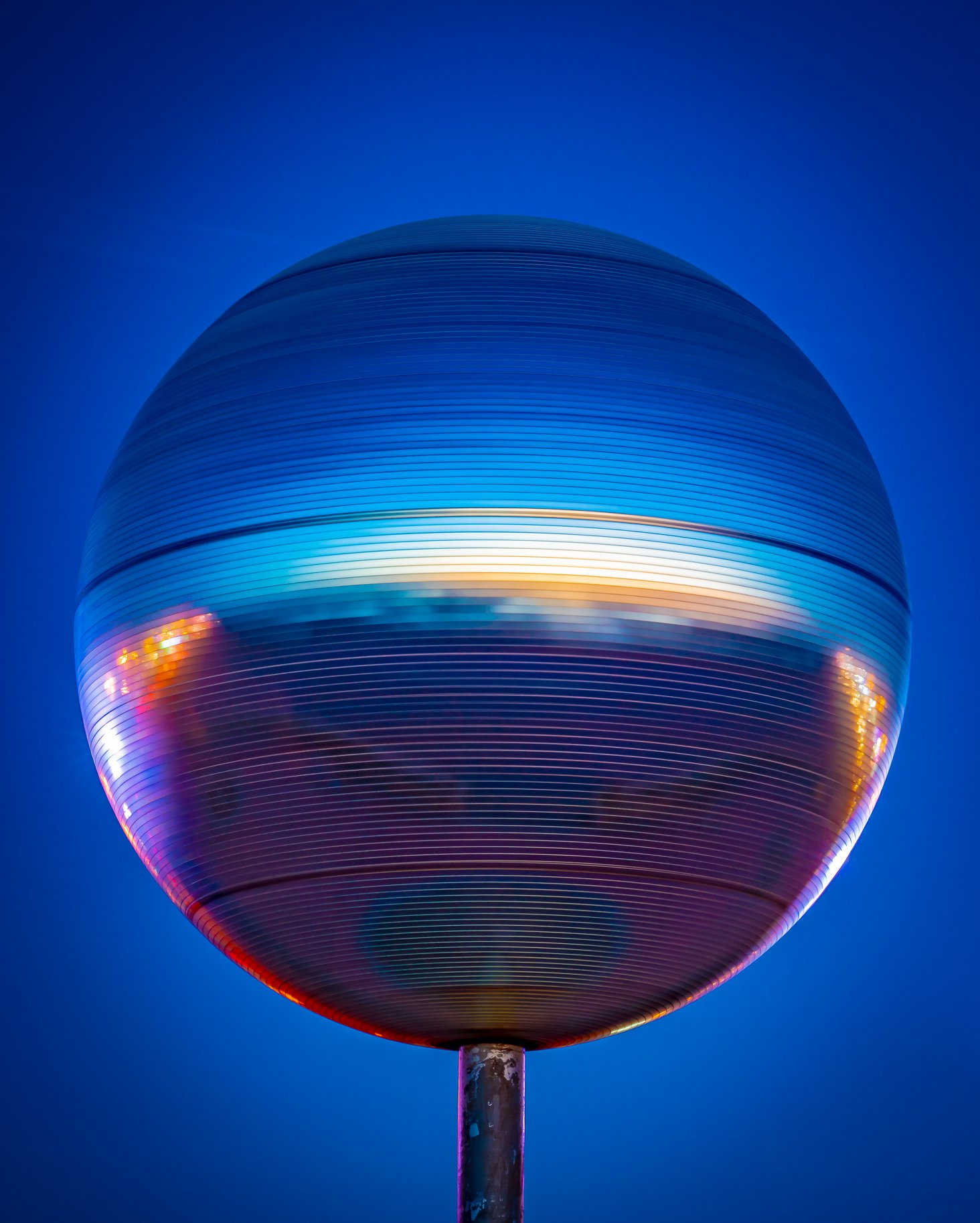 Giant Mirror Ball, Blackpool in the Blue Hour